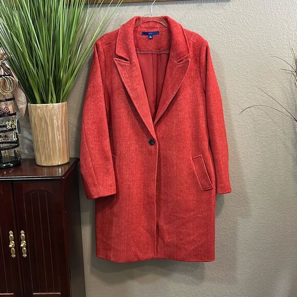 RB22 Apt 9 WOMENS, long topper herringbone coat size XL - Picture 1 of 9